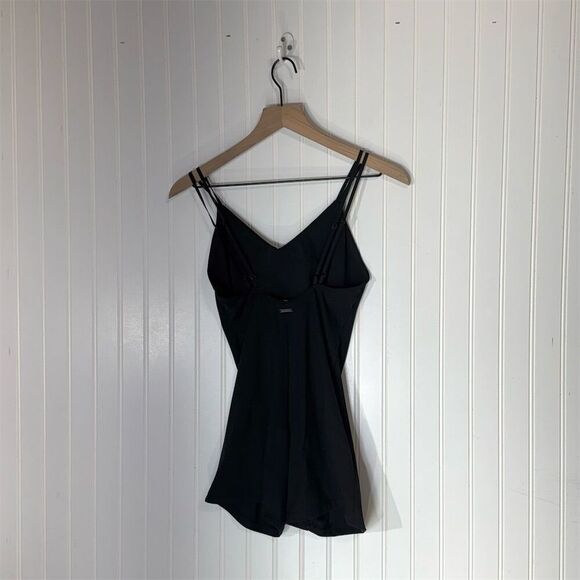 Victoria’s Secret Black Bodysuit Romper M Double Strap Y2K Minimalist Lingerie - Picture 2 of 5